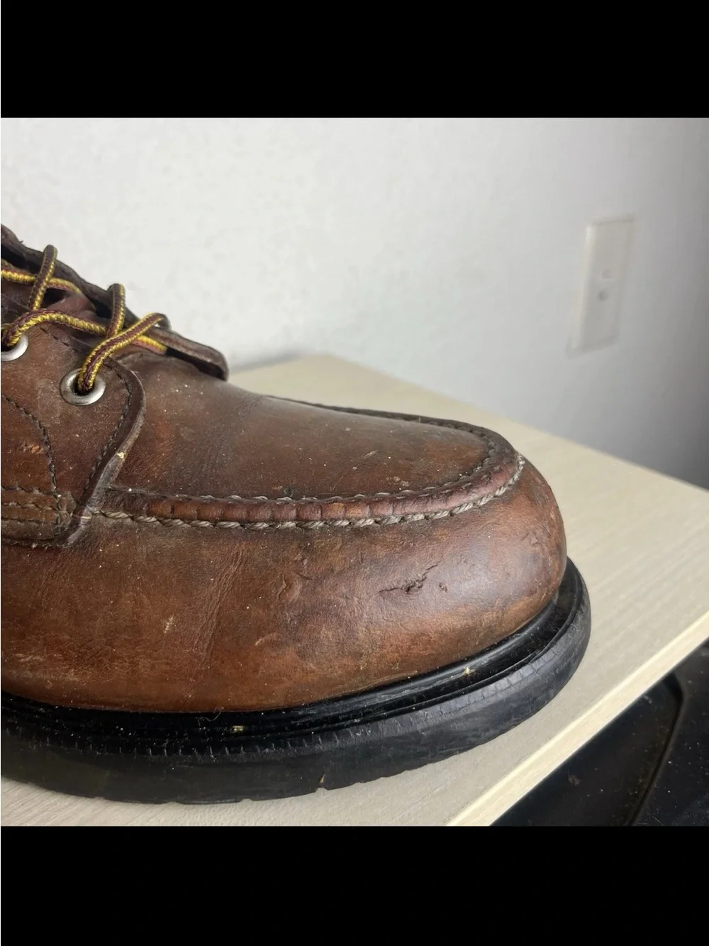 Red Wing Size 11B Moc Steel Toe Work Boots 4440 Men's Brown Leather Vintage
